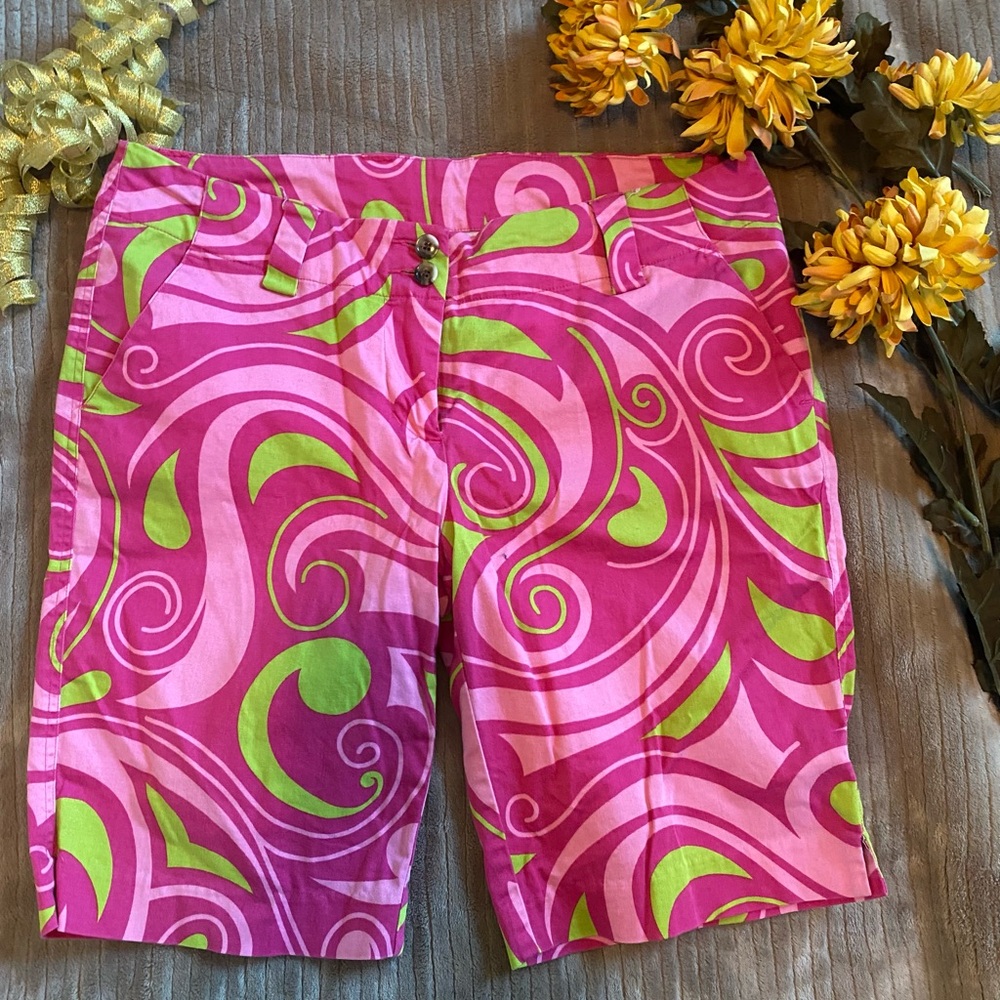 Loudmouth Vibrant Pink and Green Women's Shorts
